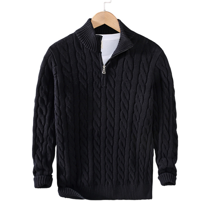 Lorentis™ | Jersey de punto de lujo con moderno cierre de cremallera