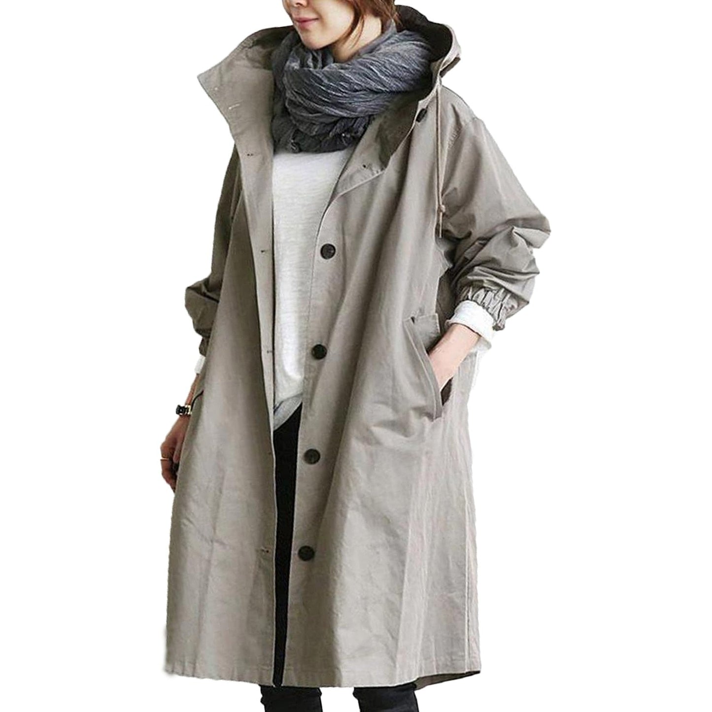 Adalee - Mackintosh largo impermeable para señora