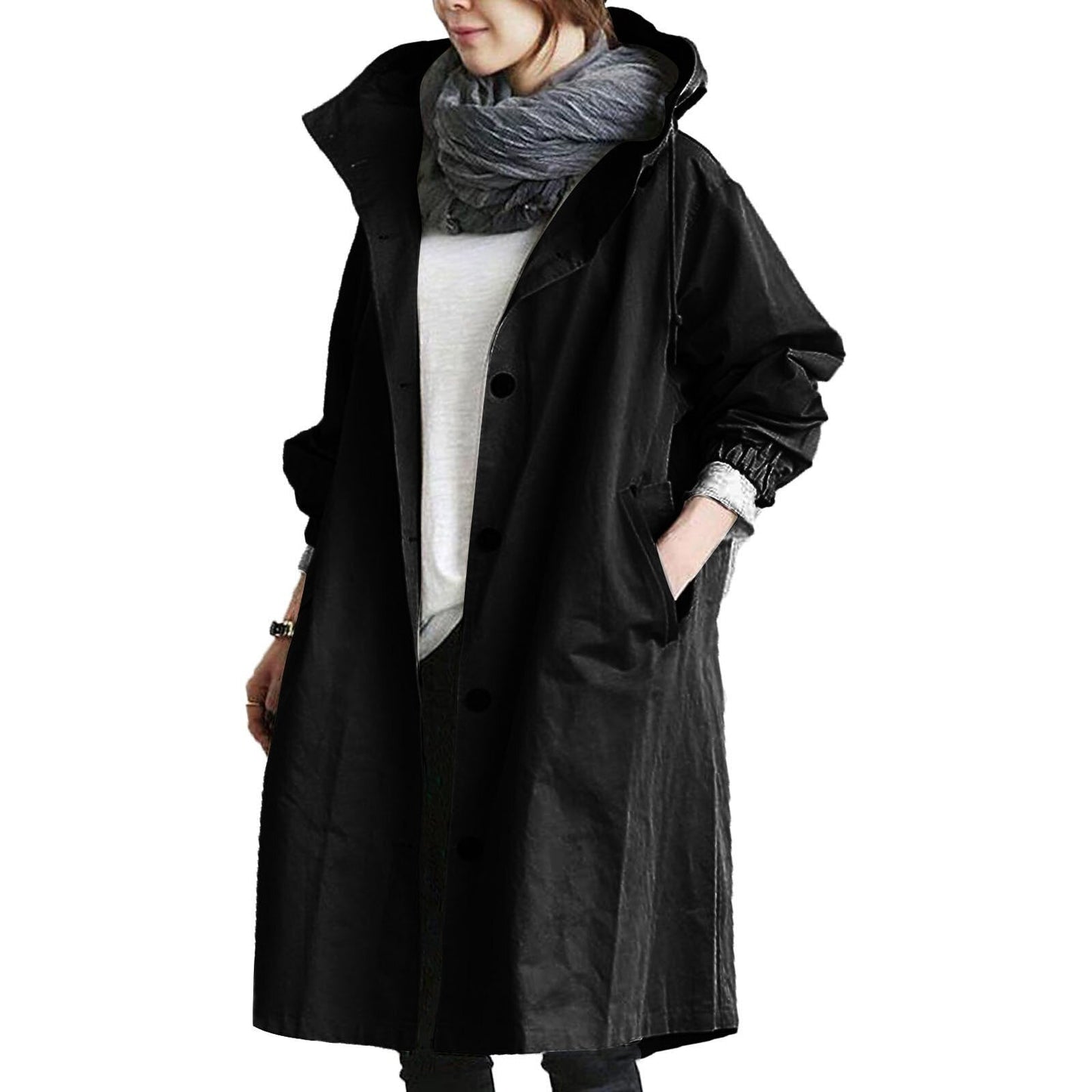 Adalee - Mackintosh largo impermeable para señora
