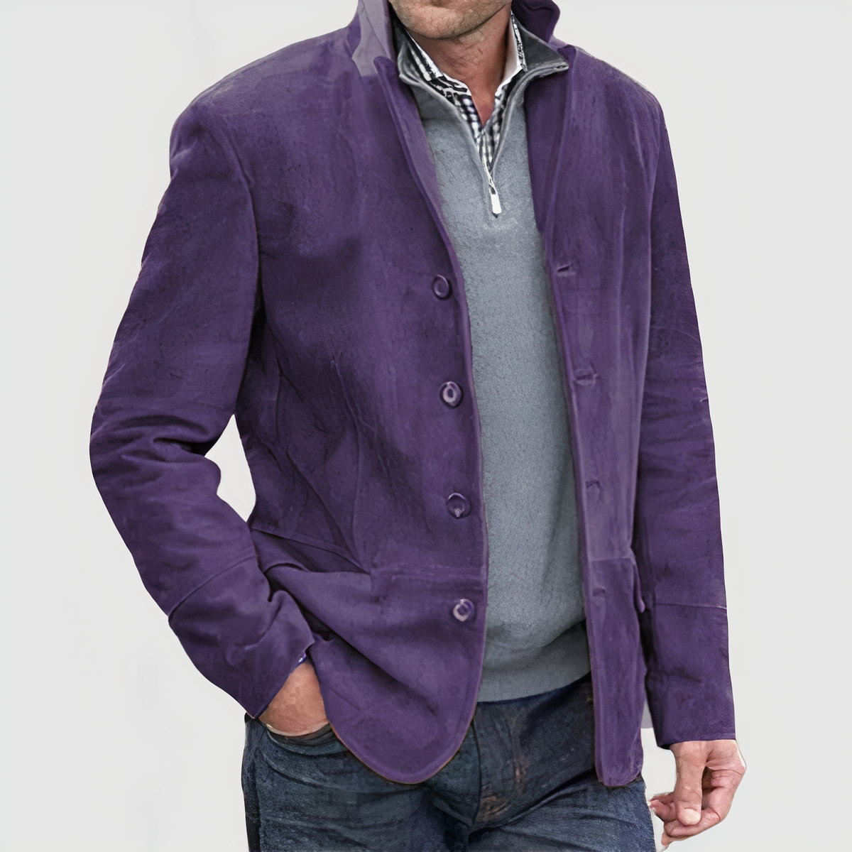 AIDEN | Chaqueta vintage con botones descendentes
