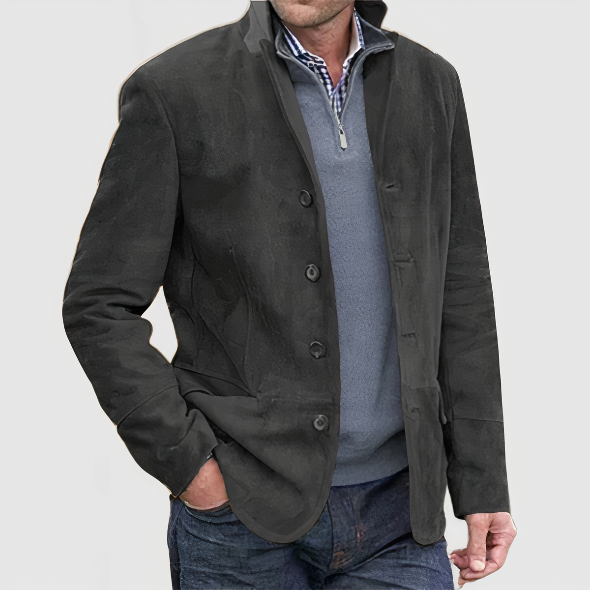 AIDEN | Chaqueta vintage con botones descendentes