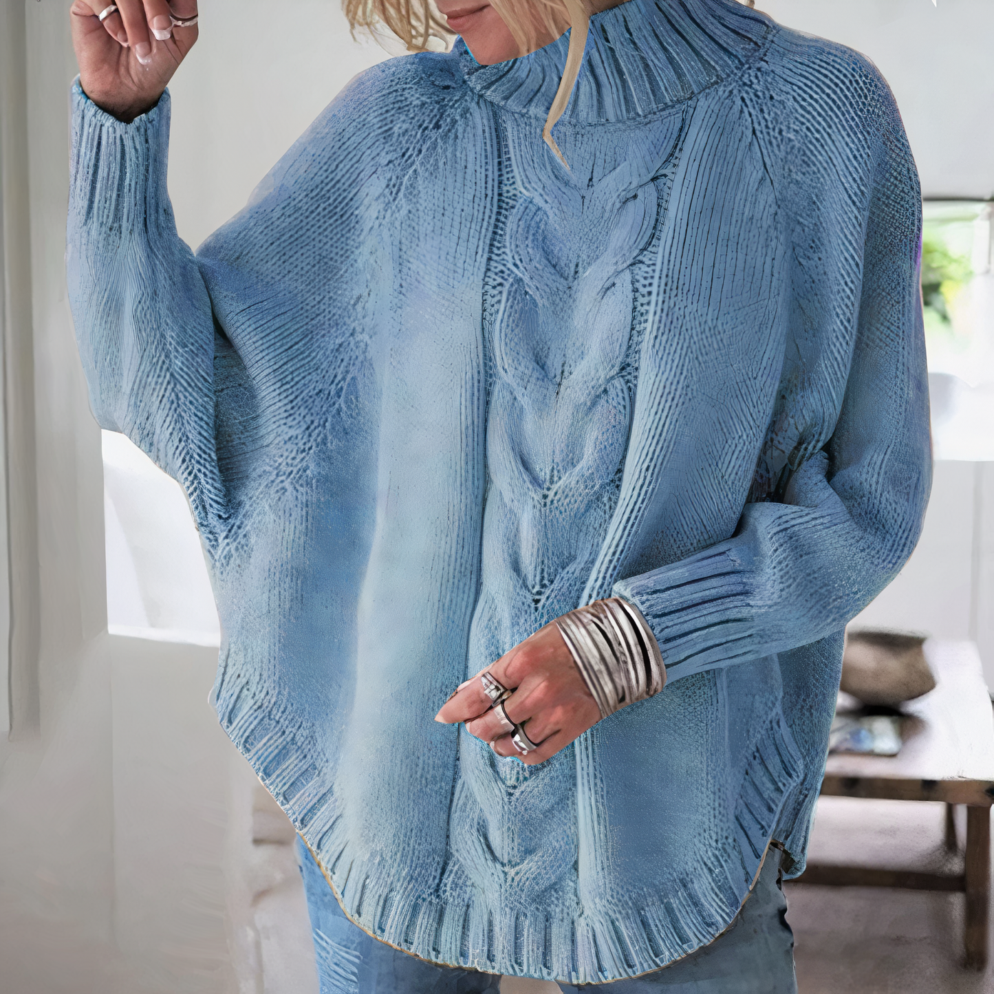 Jersey de punto con mangas murciélago | Ariah