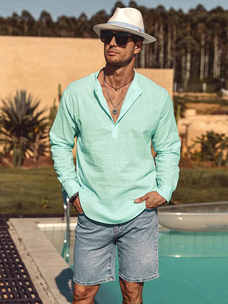 Męska Koszula V-Neck Casual