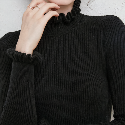 Jersey de moda con cuello de encaje | Anastasia