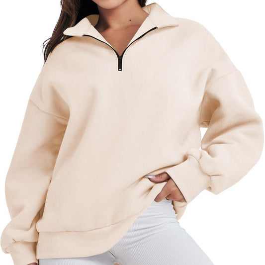 Mila | Jersey oversize con media cremallera para mujer