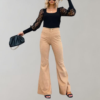 Abel - Pantalones acampanados de pana de moda