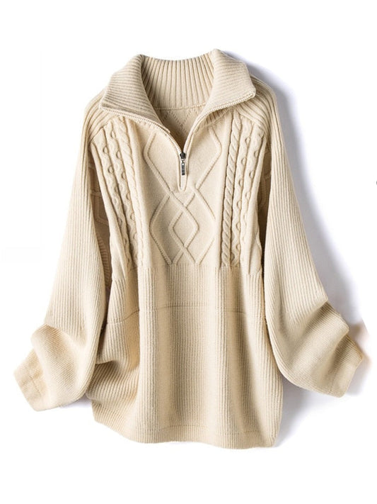 Léonie - Cálido jersey de lana con diseño oversize