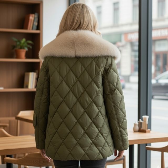 Adeline | Chaqueta cálida para mujer con forro de plumón de pato elegante