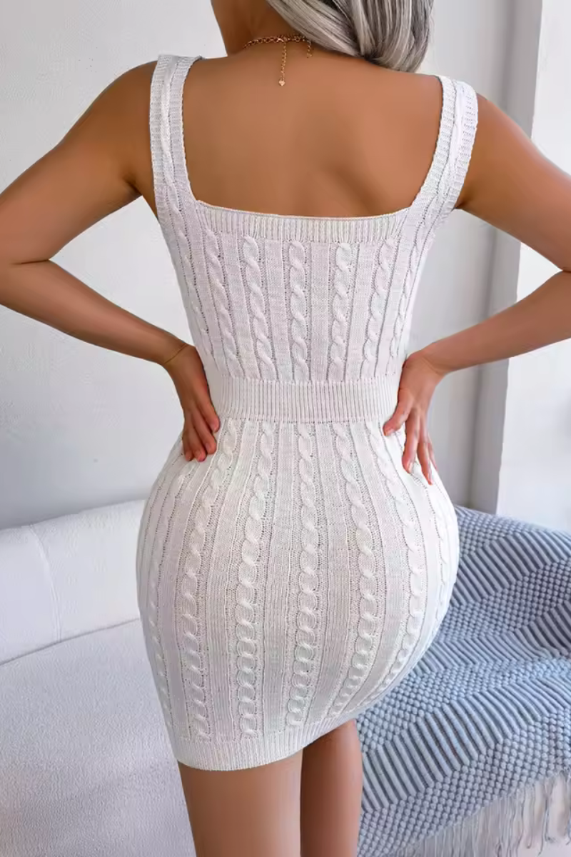 Adelise | Vestido sin mangas con cintura retorcida y falda a la cadera