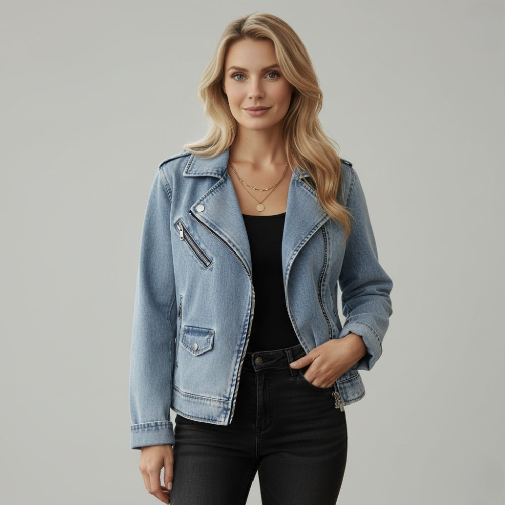 Aerin | Chaqueta vaquera lavada para mujer, elegante y cómoda