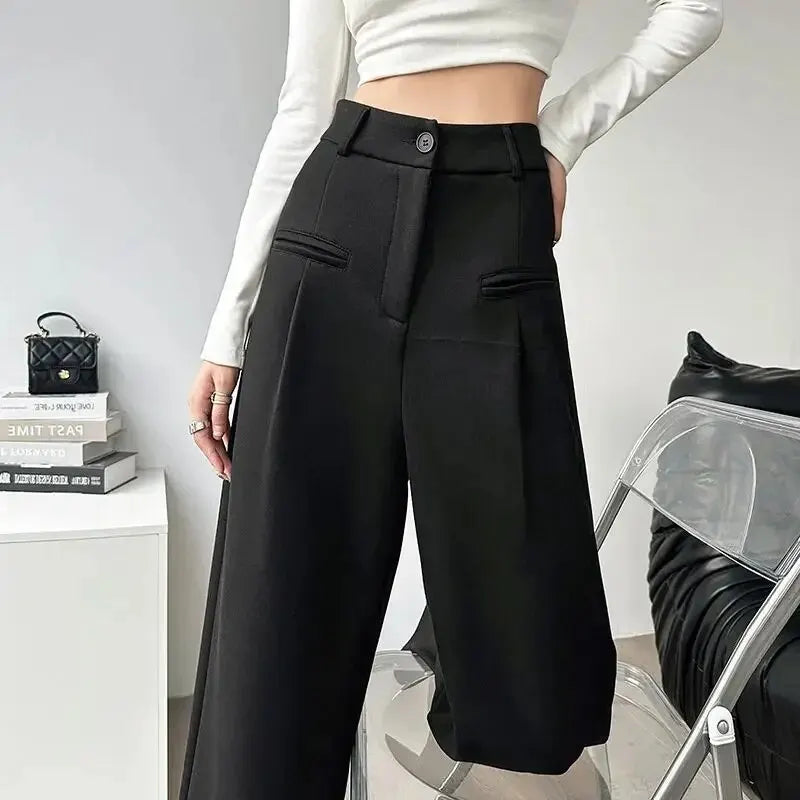 Nina - Pantalones de talle alto para mujer, versátiles y elegantes, de otoño