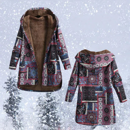 Whitney Coat | Elegante abrigo de invierno boho con capucha