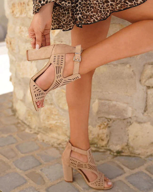 Amalia | Tacones caqui