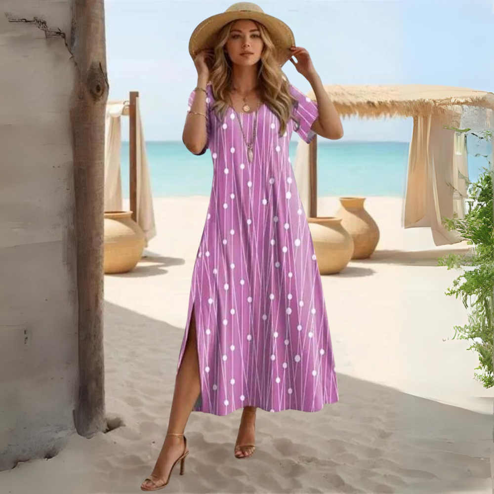 Amber | Vestido de verano con estampado de lunares