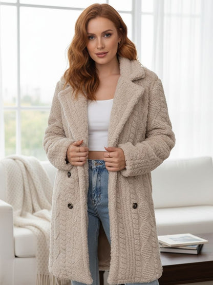 Amélie | Abrigo térmico para mujer suave y liso con mangas largas y elegante