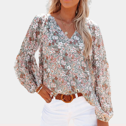 Amya - Blusa de manga larga para mujer