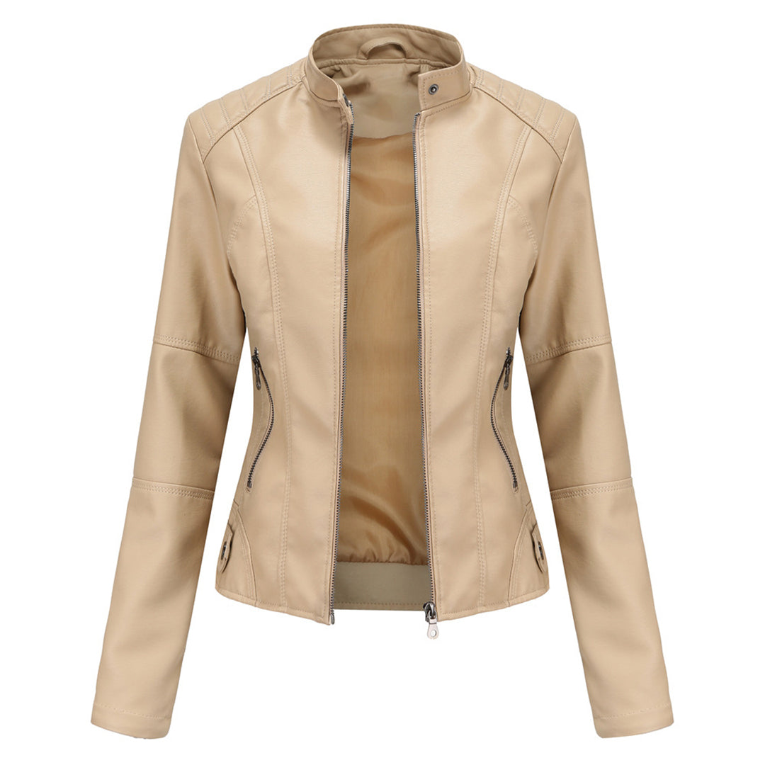 Chaqueta de cuero atemporal para mujer