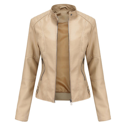 Chaqueta de cuero atemporal para mujer
