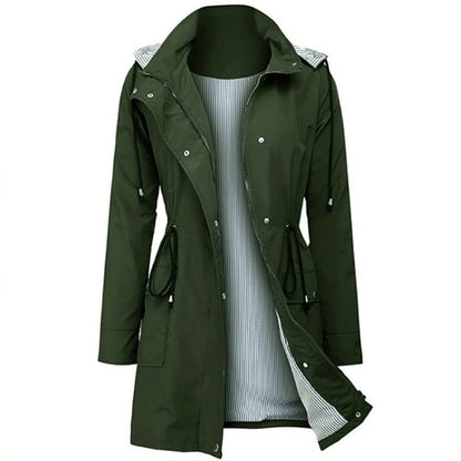 Elegante chaqueta impermeable para mujer