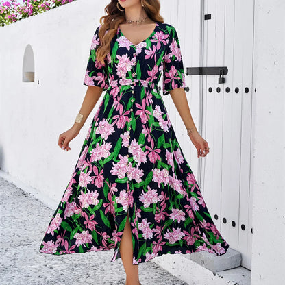 Astrid | Elegante vestido con estampado floral