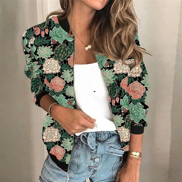 Chaqueta estampada para mujer
