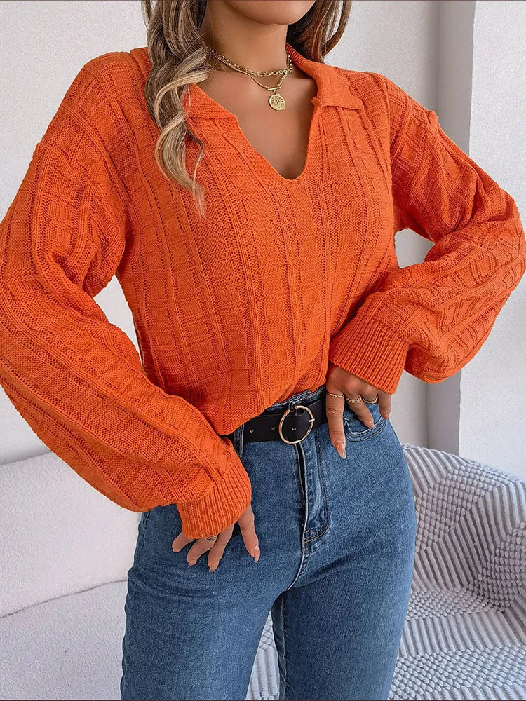 Sophia - Jersey casual de punto para mujer