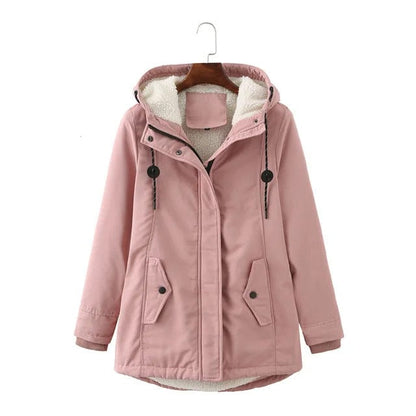 Parka con cordón para mujer