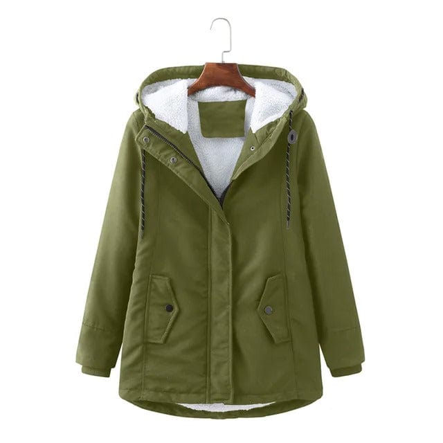 Parka con cordón para mujer