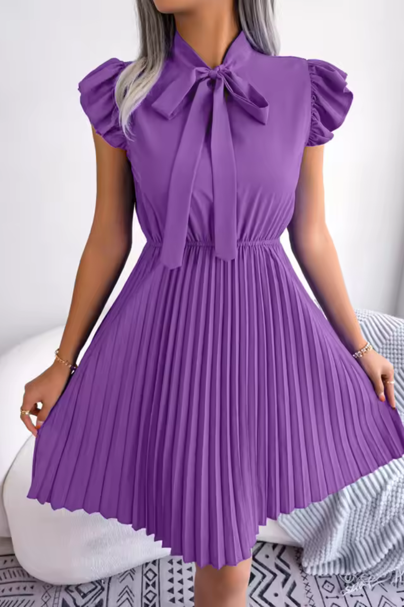 Ava | Elegante Vestido de Verano de Cintura Alta y Grandes Pliegues