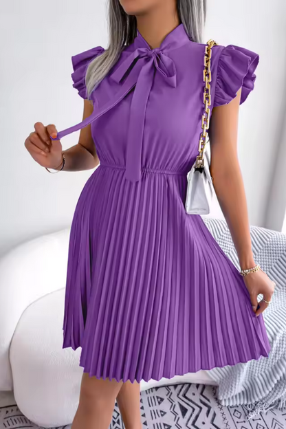 Ava | Elegante Vestido de Verano de Cintura Alta y Grandes Pliegues