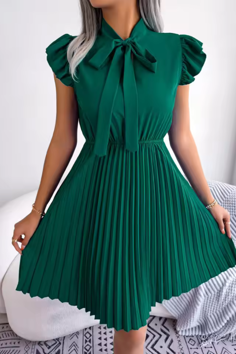 Ava | Elegante Vestido de Verano de Cintura Alta y Grandes Pliegues