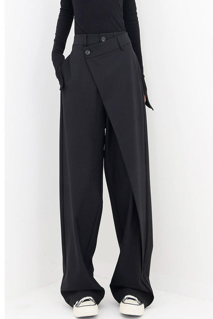 Pantalones asimétricos de tendencia para mujer