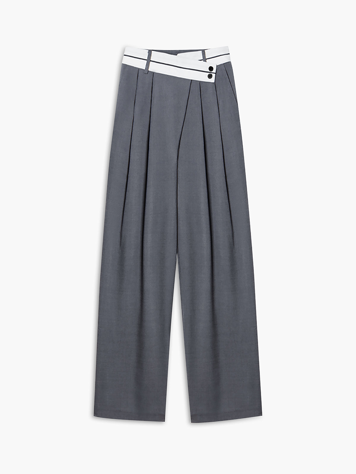 Mona - Pantalón ancho con cintura asimétrica