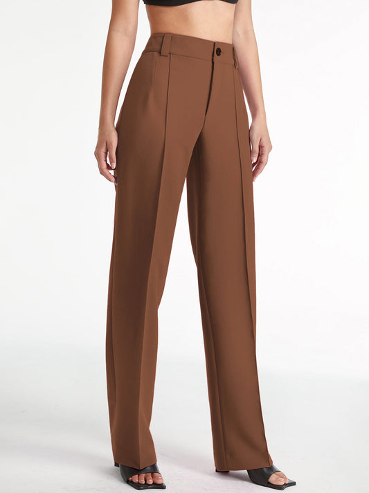 Pantalones plisados de cintura alta