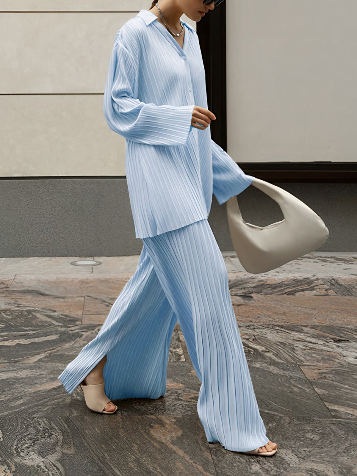 Oversized Leisure Set/Outfit | Pleat Pockets 2|Piece