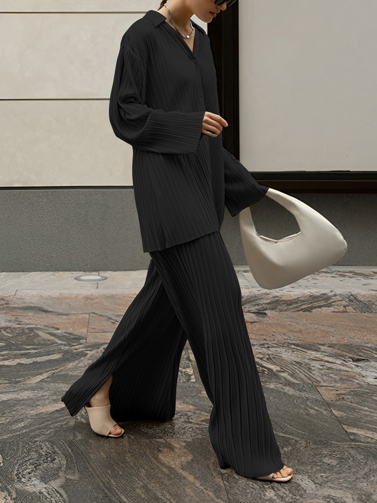 Oversized Leisure Set/Outfit | Pleat Pockets 2|Piece