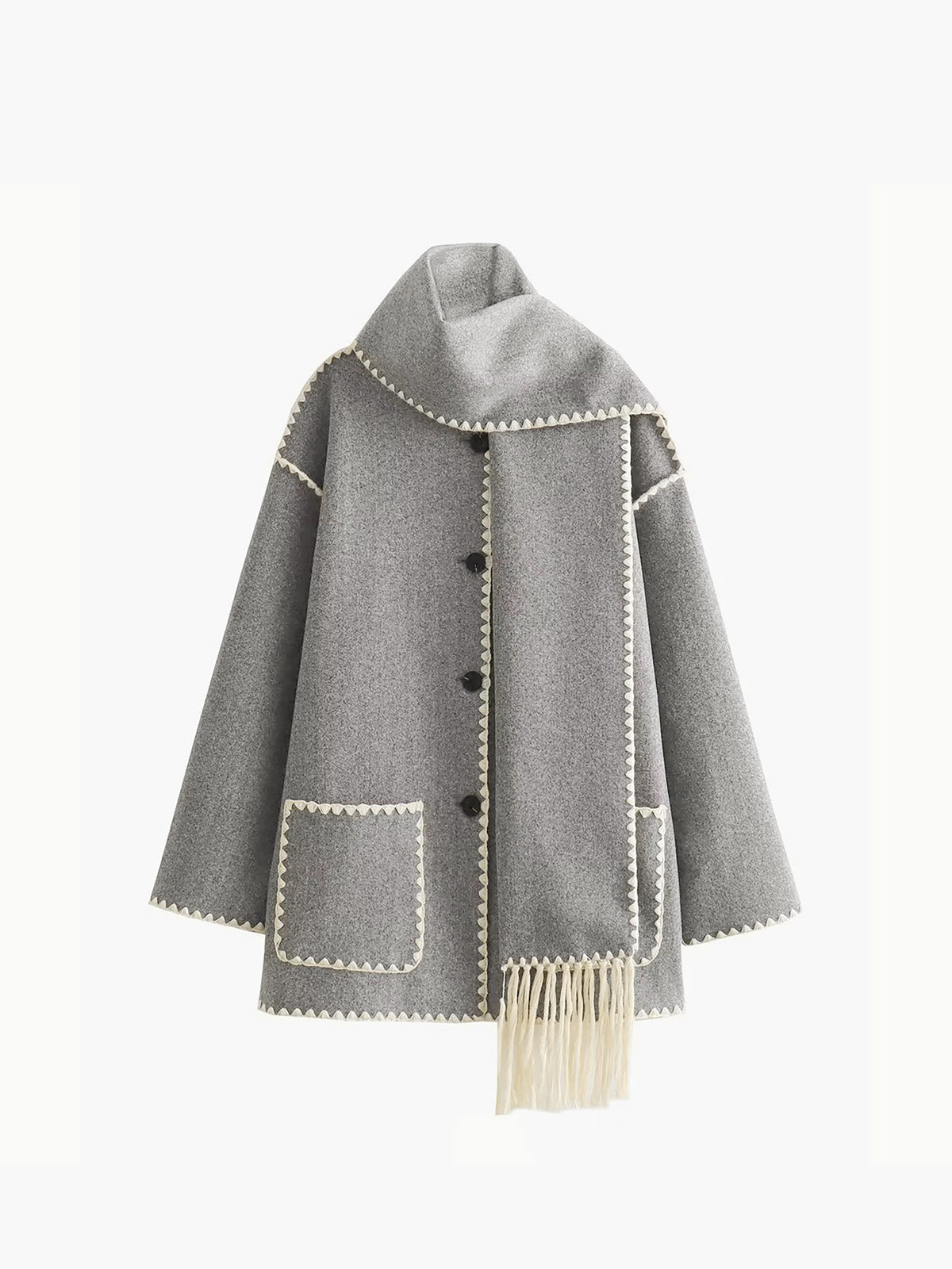Ribete de contraste | Jack/Jersey con bufanda