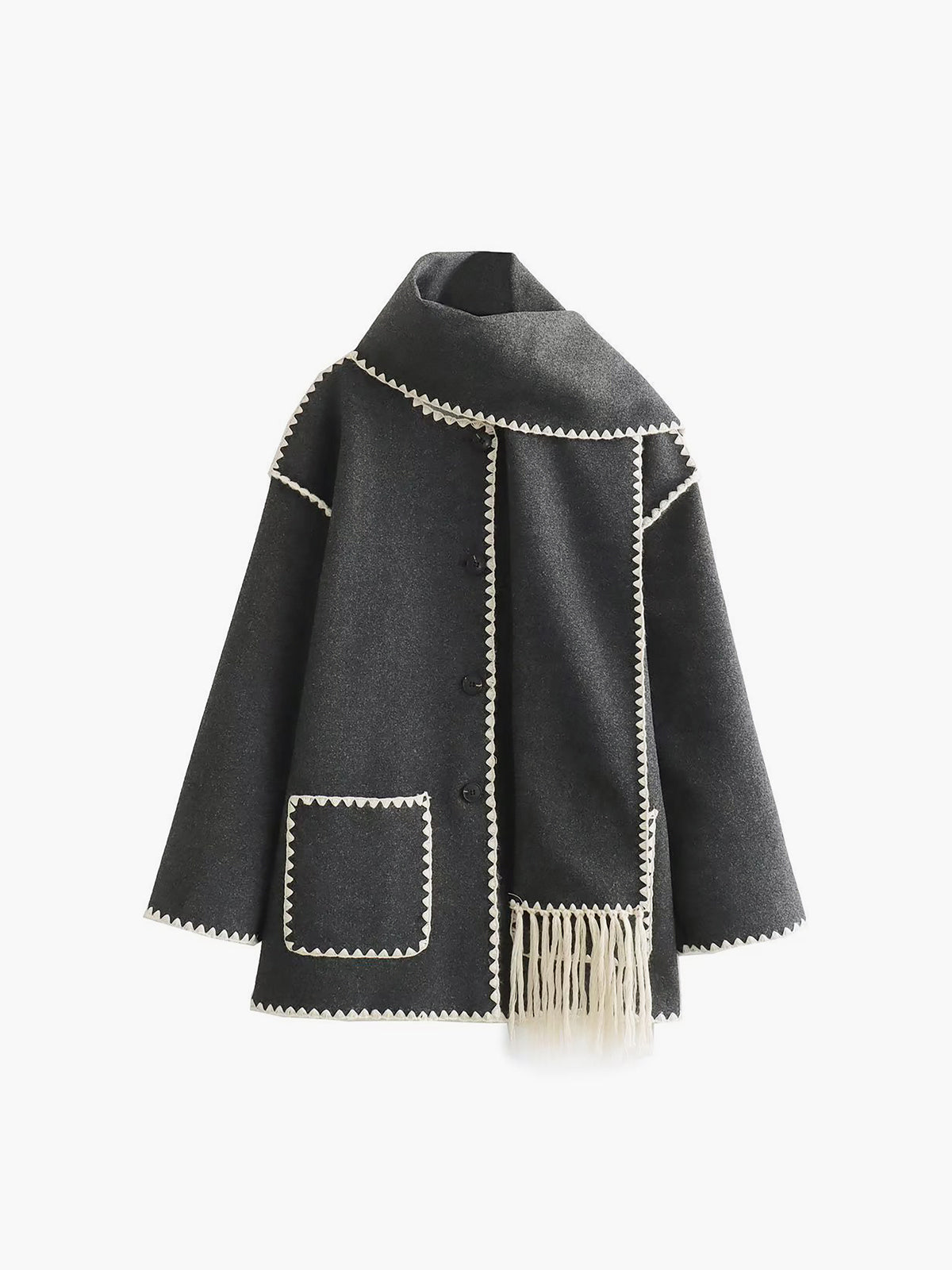 Ribete de contraste | Jack/Jersey con bufanda