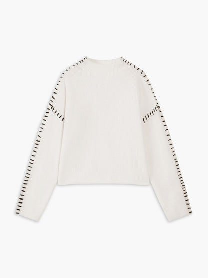 Roswitha | Jersey de corte ancho y cuello alto
