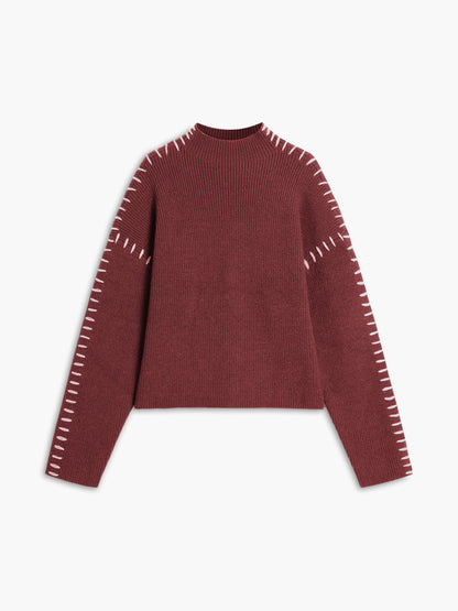 Roswitha | Jersey de corte ancho y cuello alto