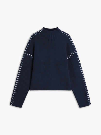 Roswitha | Jersey de corte ancho y cuello alto