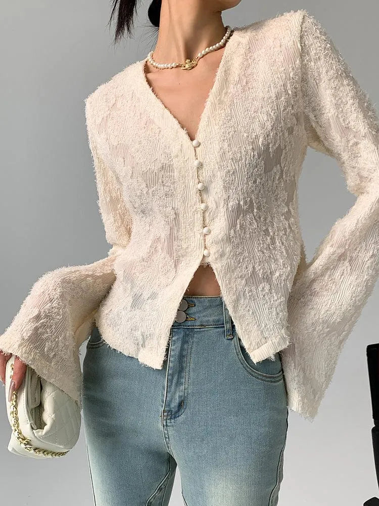 Elegante cárdigan de cuello en V para mujer
