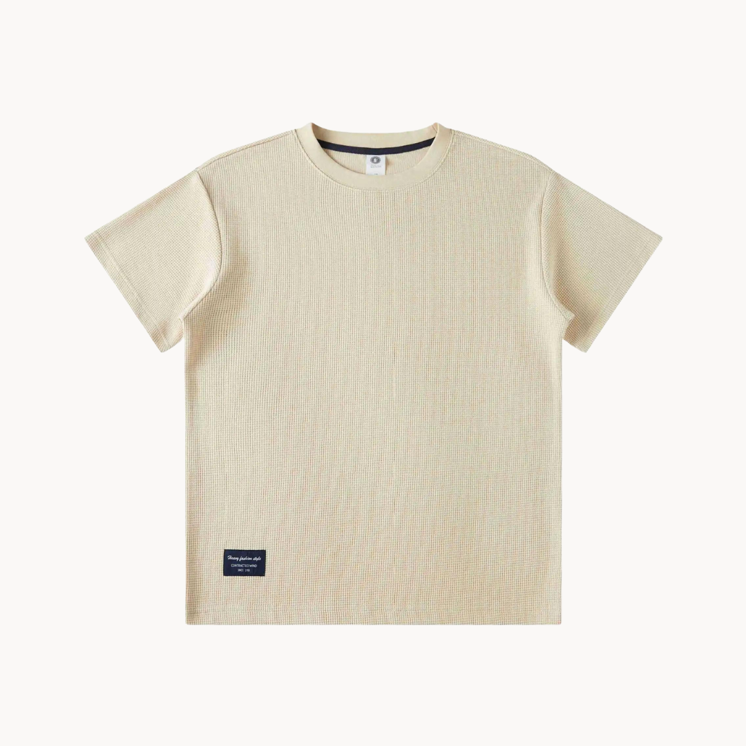 Camiseta de punto de algodón Kai | Heavy Waffle Knitted Cotton T-shirt