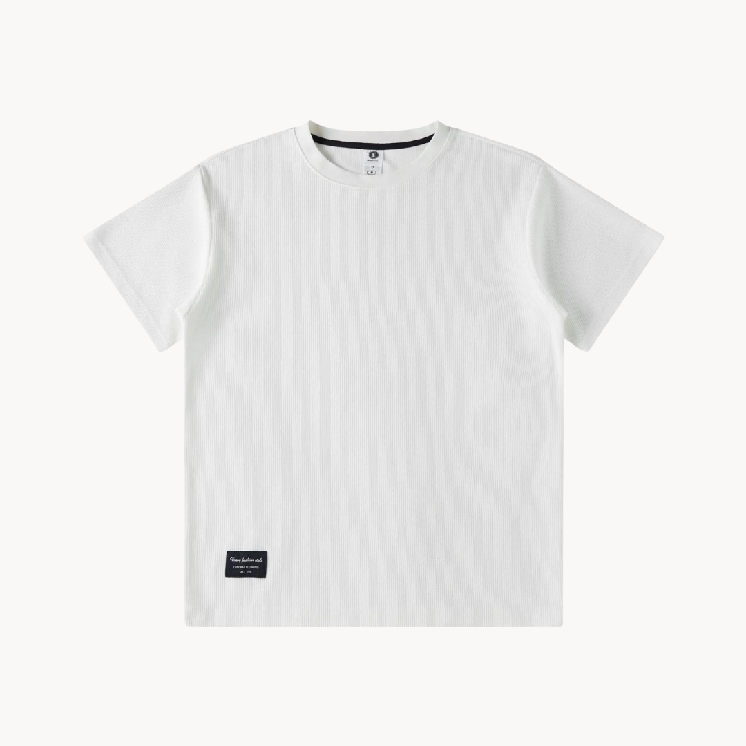 Camiseta de punto de algodón Kai | Heavy Waffle Knitted Cotton T-shirt