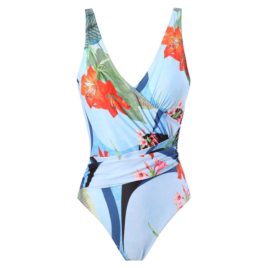 Damski Strój Kąpielowy z Wiązanym Sarongiem
