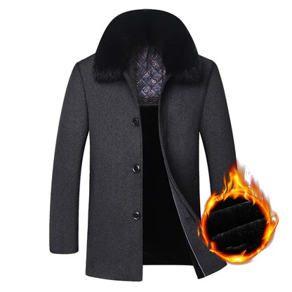 ROVIC | Abrigo de invierno con cuello de piel