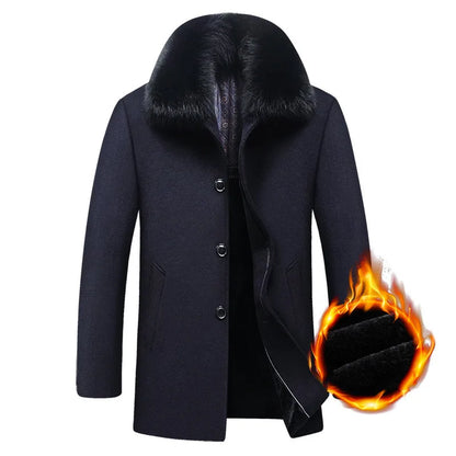 ROVIC | Abrigo de invierno con cuello de piel