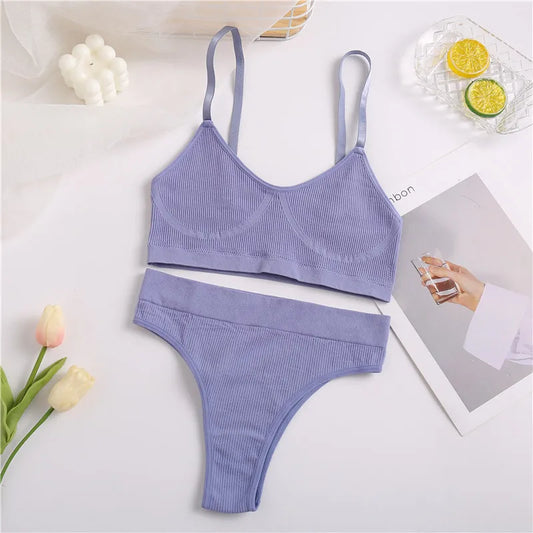 Conjunto de ropa interior sin costuras | ¡Con sexy cintura alta!