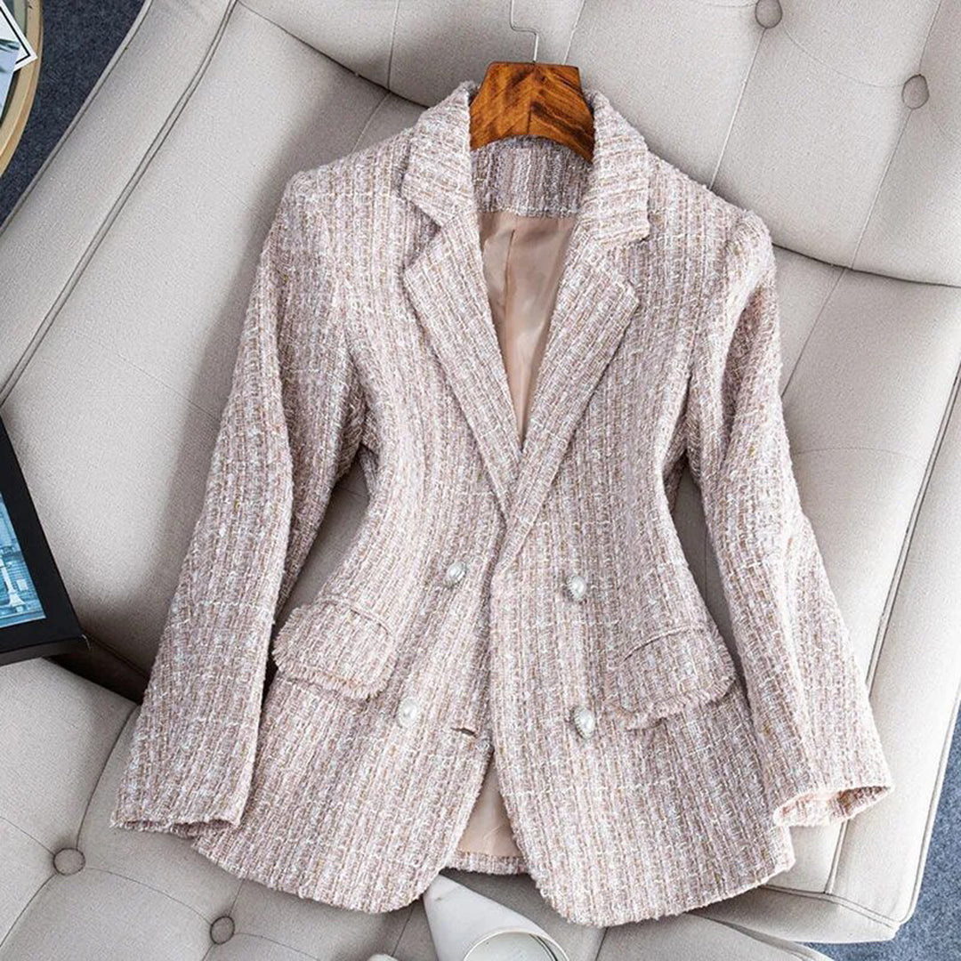 BLYTHE - Chaqueta blazer entallada y a cuadros para mujer