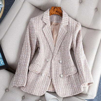 BLYTHE - Chaqueta blazer entallada y a cuadros para mujer